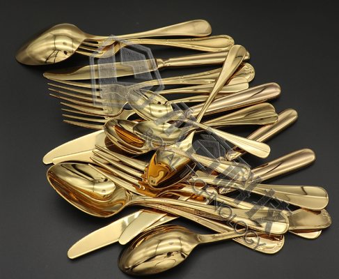 Cucchiaio e forchette in acciaio inossidabile con rivestimento in oro MF Magnetron Sputtering Coating Machine