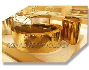 Macchina di placcatura dell'arco della mobilia dell'acciaio inossidabile, sedie del metallo ed attrezzature del rivestimento dell'oro PVD delle Tabelle
