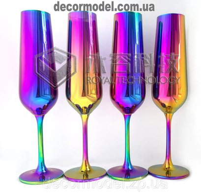 Argento trasparente dei calici di vetro di PVD, oro trasparente, rivestimento trasparente di colori dell'arcobaleno