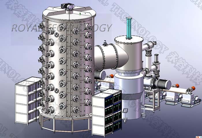 PVD pistola di metallo nero attrezzatura di rivestimento, grande dimensione catodica arco macchina di rivestimento ionico
