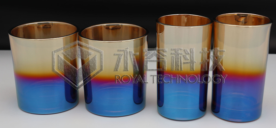Macchina per placcatura ionica PVD ARC per bicchieri di vetro: colori arcobaleno, verde, blu, viola, oro, ambra
