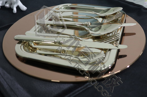 Cucchiaio e forchette in acciaio inossidabile con rivestimento in oro MF Magnetron Sputtering Coating Machine