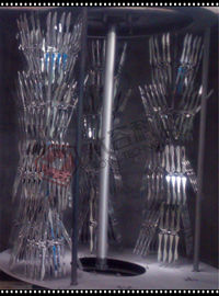 Macchina di plastica di metallizzazione sotto vuoto della coltelleria per il cucchiaio/forchetta di plastica eliminabili