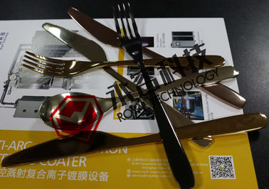 Macchina di rivestimento decorativa del coltello/forchetta/cucchiai PVD dell'acciaio inossidabile