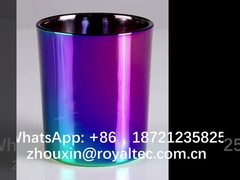 Mezzo colore dell'arcobaleno su cristalleria